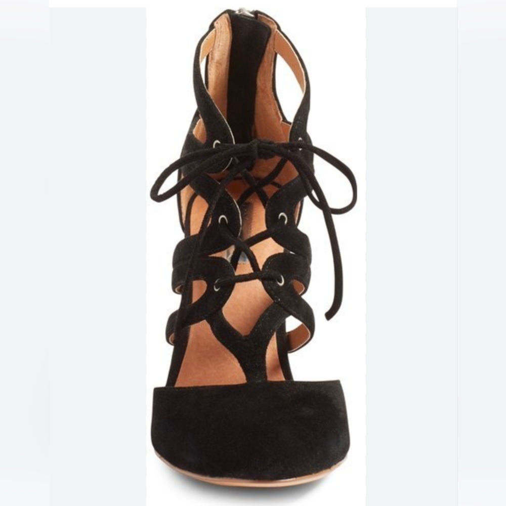 Halogen Sydney Block Heel Ghillie Pump Size 8.5